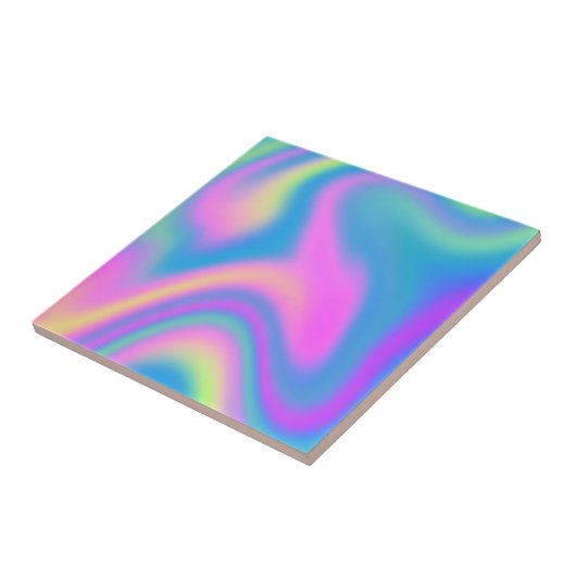 Holografische bandkleurstof tegeltje (Zijkant)