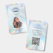 Holografische bedrijfs QR-code logo pasfoto ID Badge (Voor- en achterkant)
