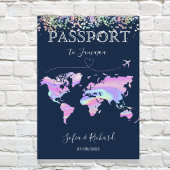 Holografische Bestemming Bruiloft Paspoort Wereldk