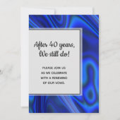 Holografische Blauwe Abalone-Schaal Fractale Gelof Kaart (Voorkant)