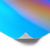 HOLOGRAFISCHE BLAUWE MONOTONKLEUREN AESTHETISCH POSTER (Hoek)