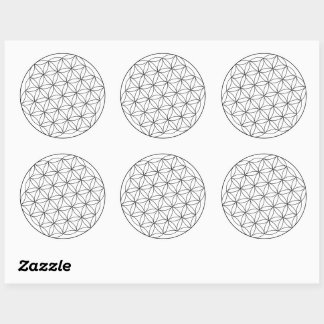 Holografische Bloem des Levens Heilige Geometrie Ronde Sticker