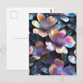 Holografische bloesem briefkaart (Voorkant / Achterkant)