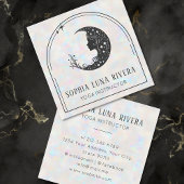 Holografische Boho Arch Celestial Crescent Moon Yo Vierkante Visitekaartje