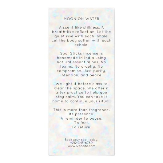 Holografische Boho Arch hemelse halve maan Reclamekaart (Achterkant)