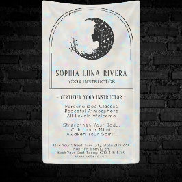 Holografische Boho Boog Hemelse Halve Maan Spandoek