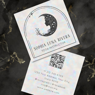 Holografische Boog Hemelse Halve Maan QR Code Vierkante Visitekaartje