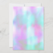 Holografische botanische faux roze glitter kaart (Achterkant)