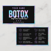 Holografische Botox Aftercare Card Visitekaartje (Voorkant / Achterkant)