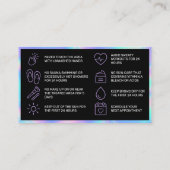 Holografische Brows Aftercare Card Visitekaartje (Achterkant)