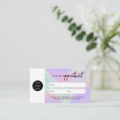 Holografische Business Next Afspraakkaart Visitekaartje (Staand voorkant)