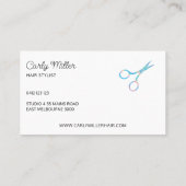 Holografische Chique Schaar Patroon Haar Stylist Visitekaartje (Achterkant)