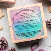 Holografische Cottage Law Eten label sticker