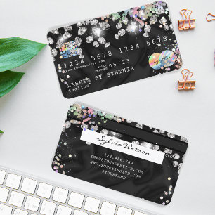 Holografische Credit Kaart gestileerde druipende d Visitekaartje