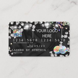 Holografische Credit Kaart met styled Diamonds voe Visitekaartje