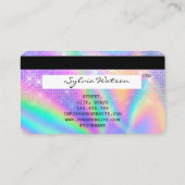 Holografische Credit Kaart Nail Tech Visitekaartje (Achterkant)