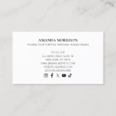 Holografische Crystal Circle Life Coach Visitekaartje (Achterkant)