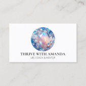 Holografische Crystal Circle Life Coach Visitekaartje (Voorkant)