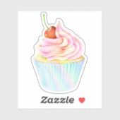 Holografische cupcake sticker (Vel)