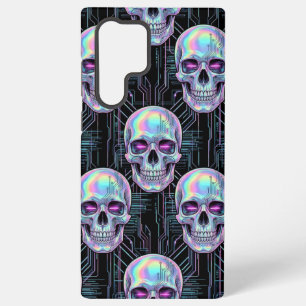 Holografische Cyber Skull Circuit Patroon Hoesje Samsung Galaxy Hoesje