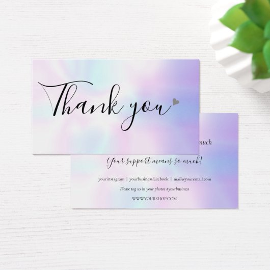 Holografische Dankjewels Voor Winkelen Kortingkaar Visitekaartje (Bureau)