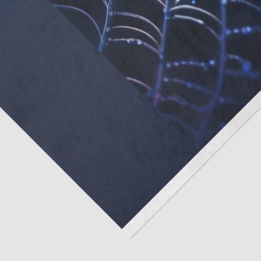 Holografische Dark Spiderweb Halloween Decoupage Tissuepapier (Detail)