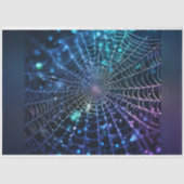 Holografische Dark Spiderweb Halloween Decoupage Tissuepapier (Voorkant)