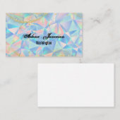 Holografische Diamant Achtergrond Opaal Minimal Go Visitekaartje (Voorkant / Achterkant)
