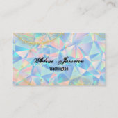 Holografische Diamant Achtergrond Opaal Minimal Go Visitekaartje (Voorkant)