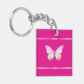  holografische Diamond Butterfly Keyring Sleutelhanger (Voorkant Links)