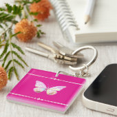  holografische Diamond Butterfly Keyring Sleutelhanger (Voorkant Rechts)