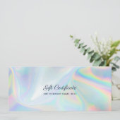 Holografische DIY Modern Business Gift Certificaat (Staand voorkant)