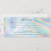 Holografische DIY Modern Business Gift Certificaat (Achterkant)