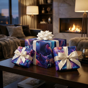 Holografische Dreamscape: 3D iriserend ontwerp Inpakpapier Vel