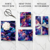 Holografische Dreamscape: 3D iriserend ontwerp Inpakpapier Vel