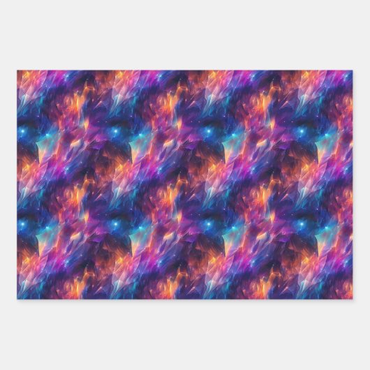 Holografische Dreamscape: 3D iriserend ontwerp Inpakpapier Vel (Voorkant 2)