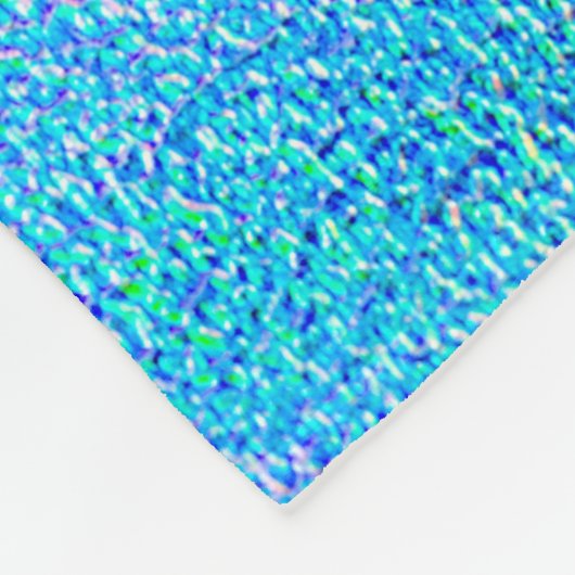 Holografische echte textuur in blauwe roze groene  fleece deken (Hoek)