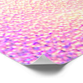 Holografische echte textuur in blauwe roze groene poster (Hoek)