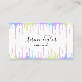 Holografische eenhoorn make-up wimpers glitter dru visitekaartje