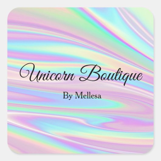 Holografische eenhoorn sticker (Voorkant)