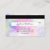 Holografische eenhoorn waterverf wimpers oogmake-u visitekaartje (Achterkant)