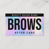 Holografische en nazorg PMU Brow Instructions Visitekaartje (Voorkant)