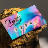 Holografische estheticus Elegant Script Calligraph Klantenkaartje