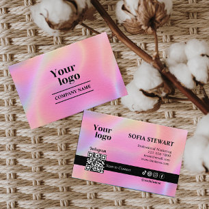 Holografische estheticus Scan om Instagram te verb Visitekaartje