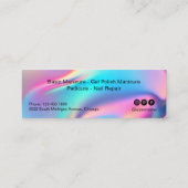 Holografische estheticus Social Media iconen schoo Mini Visitekaartje (Achterkant)