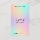 Holografische estheticus wimper extensie client visitekaartje (Voorkant)