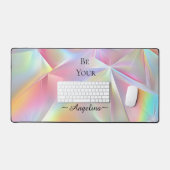 Holografische esthetiek bureaumat (Keyboard & Muis)