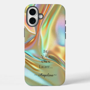 Holografische esthetiek iPhone 16 plus hoesje