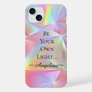 Holografische esthetiek iPhone 15 plus case