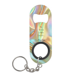 Holografische esthetiek mini flessenopener